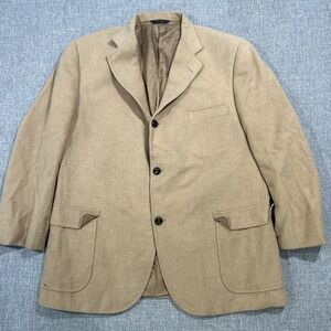 Brooks Brothers Blazer Mens 46R Beige Loro Piana Jacket Suit Camel Hair *read*